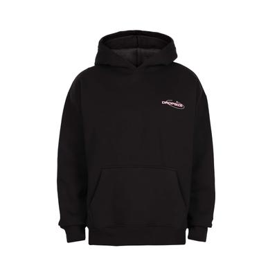 Kapuzensweatshirt DROPSIZE "Dropsize KARMA HOODIE", Herren, Gr. S, schwarz, 70% Baumwolle, 30% Polyester, bedruckt, Rundhals, Sweatshirts