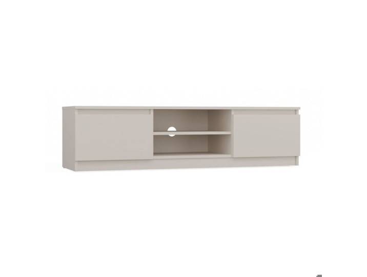 Meuble TV MALMO 140 cm Cachemire - 2 armoires latérales fermées - design moderne