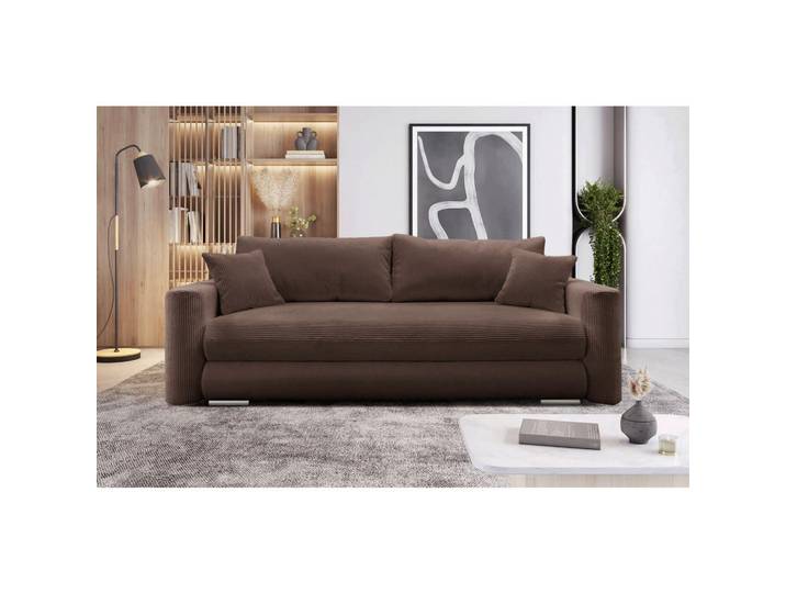 Mid.you Schlafsofa, Braun, Kunststoff, 232x88x105 cm, Liegefunktion, Wohnzimmer, Sofas & Couches, Schlafsofas, Schlafsofas mit Bettkasten