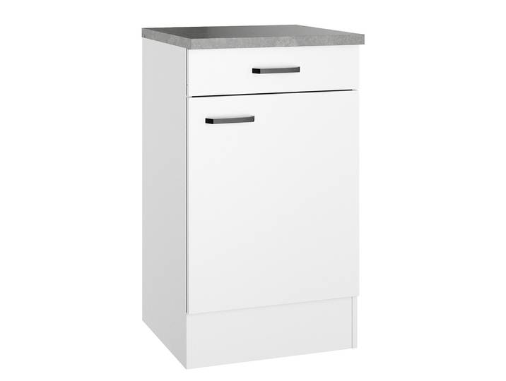 Meuble bas 50 x 50cm Blanc/Blanc