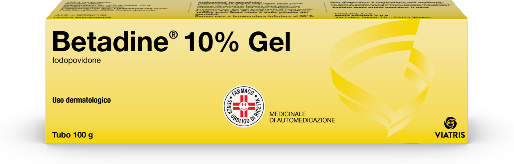 COOPER CONSUMER HEALTH BV Betadine 10% Gel Dermatologico 100g - Gel Antisettico per la Cura della Pelle