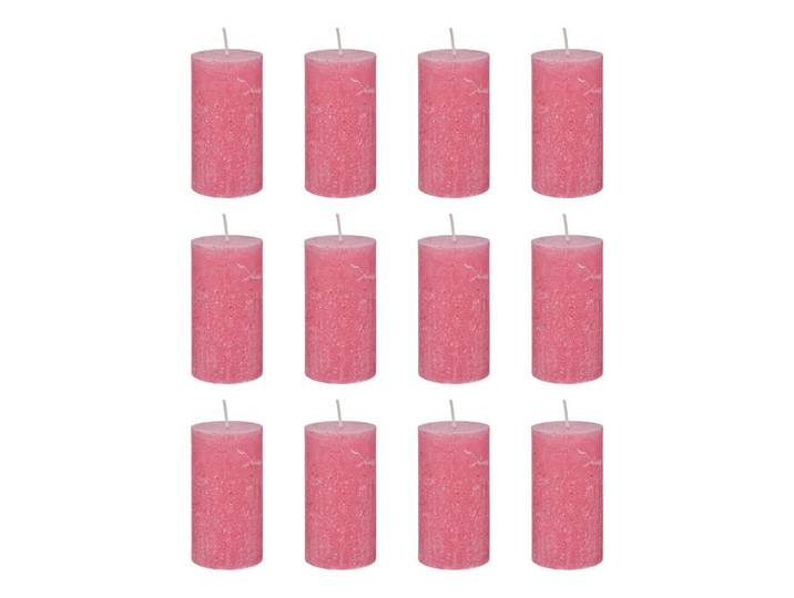 Butlers Stumpenkerze (12er Set) Rustic, Pink, Paraffin, 7x13x7 cm, Dekoration, Kerzen & Kerzenhalter