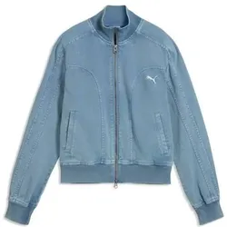 PUMA Damen Freizeit / Mode Sommer GJ Jacken / Anoraks Jacken/Anoraks lg.Arm Da FUTUREPUMAARCHIVE Washed Twill Short Jacket, Größe XS in Blau Blau
