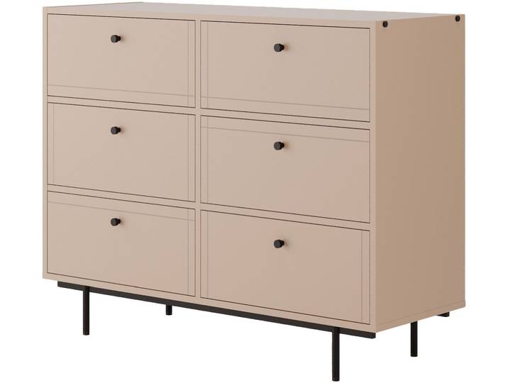 Home affaire Sideboard, Modernes Design mit pulverbeschichtetem Metallgestell
