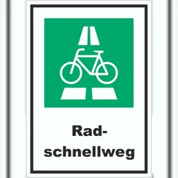 Radschnellweg Aufkleber A9 (37x52mm)