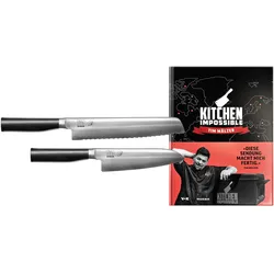 KAI Kamagata Monster Set Brotmesser + Santoku + signiertes Kochbuch TMK-SB22