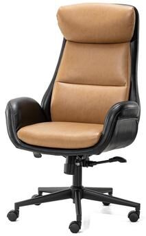 "Glitzhome 48-inch Two-tone High Back Gaslift Ergonomic Executive Swivel Home Office Chair - 43.75""-47.75""H"