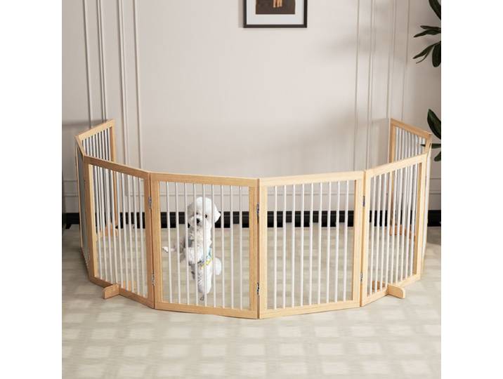 Clôture pliable en bois massif pour chiens et chats, barres pour animaux de compagnie, accessoires pour chiots, barrière pour bébé