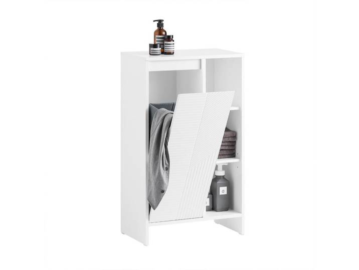 SoBuy Wäscheschrank Weiß, Holzwerkstoff, 50x86x30 cm, Haushalt & Reinigung, Wäschepflege, Wäschekörbe & Tonnen