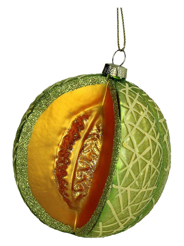 Kersten Baumschmuck "Cantaloupe Melon" in Grün/ Gelb - (H)10 cm - onesize