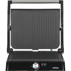 Livoo Fleisch- und Panini-Grill, Kontaktgrill, Grau