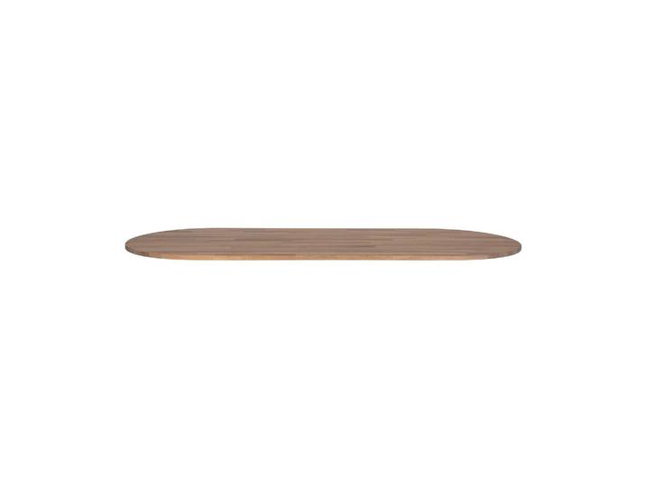 Plateau de table ovale en chêne massif beige, FSC, finition huile