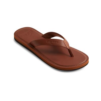Sandale QUIKSILVER "Molokai Nubuck", Herren, Gr. 9(42), beige (tan, solid), Obermaterial: Synthetikmaterial / Futter: Textil / Außensohle: Moosgummi., Schuhe Schlappen Zehentrenner