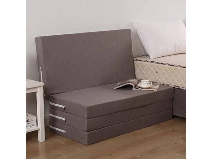 TVANTRUXIS Faltbare Matratze aus Leinenschwamm Mehrfarbig 200 x (60–120) x (5–10) cm. for Camping/Reisen/Gäste: Bodenmatte(Grigio Scuro,200*100*5cm)