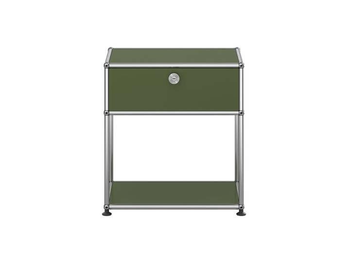 USM Haller Nachttisch M54 olivgrün 1 Klapptür oben ohne Schloss 52.3x56.5x37.3 cm