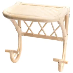 Rattan-Garderobenregal 30x25x35 - Beige Rectangle Wood Amadeus 30x25 cm