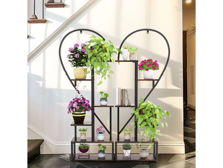 Support pour plantes d'intérieur, lot de 2, étagère haute pour plantes d'intérieur, support d'angle pour plantes, étagère de présentation multiple pour fleurs, pour la maison, le bureau