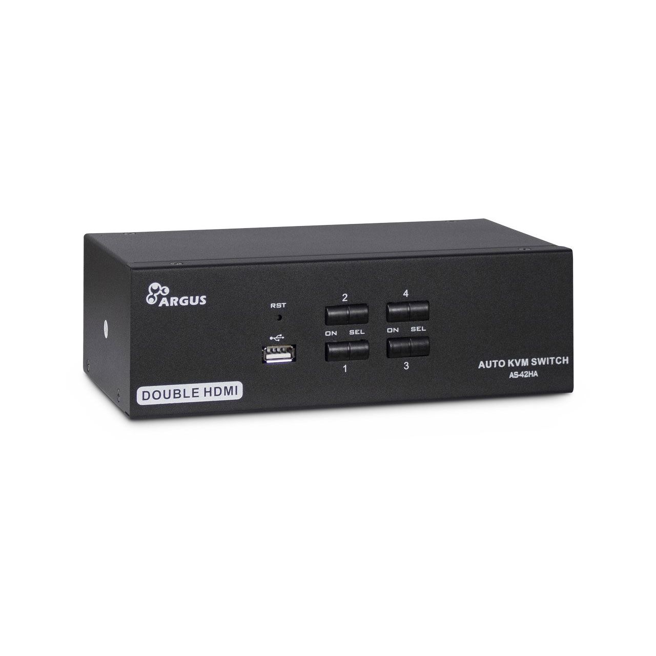Inter-Tech KVM Switch KVM AS-42HA Metall