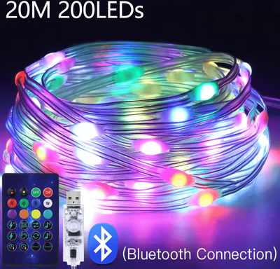 Inspire Curations Smart Bluetooth Color Changing Fairy Lights With App Control 20m 200leds