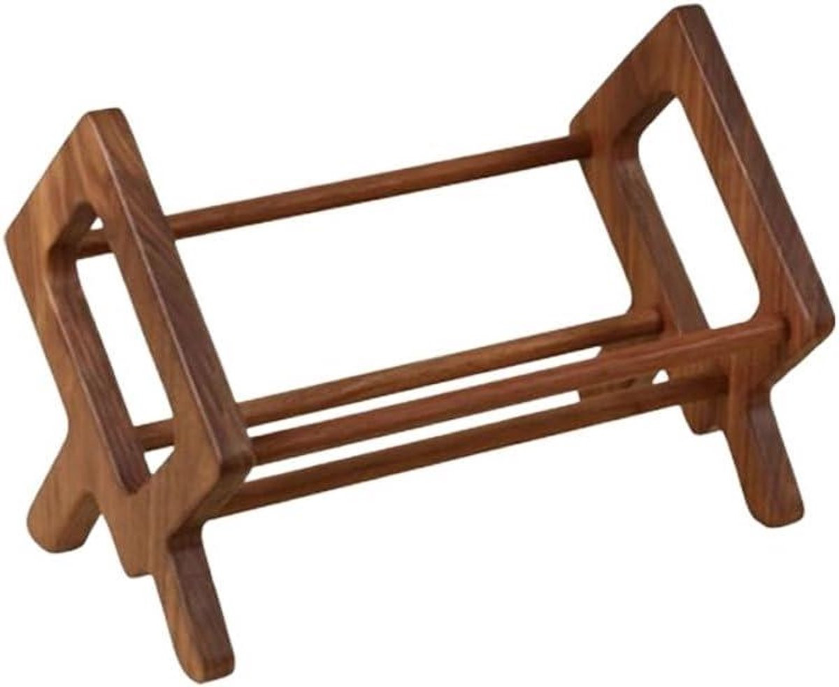 Draaibare Boekenplank Organizer in Zwart Walnoot - 35 x 20 x 26 cm