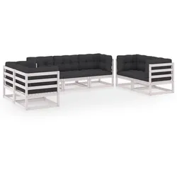 Helloshop26 - Gartenmöbelset 7-teilig mit Kissen Kiefernholz massiv 02_0017125