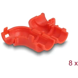 DELOCK Kabel Clips zum Abwinkeln 8 Stück rot