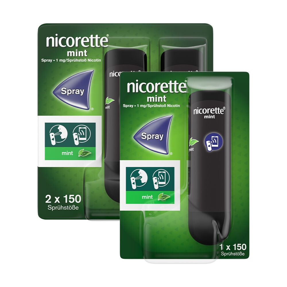 nicorette mint Spray mit Nikotin 1 St + 2 1+2