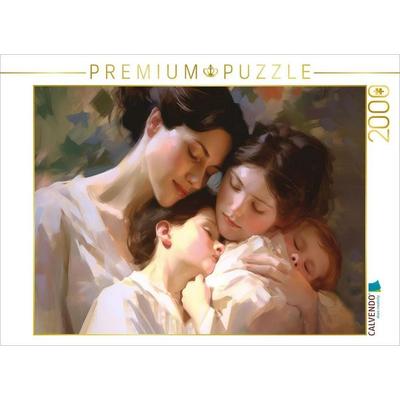 CALVENDO Puzzle Eine Mutter umarmt ihre Kinder | 2000 Teile Lege-Größe 90x67cm Foto-Puzzle für glückliche Stunden