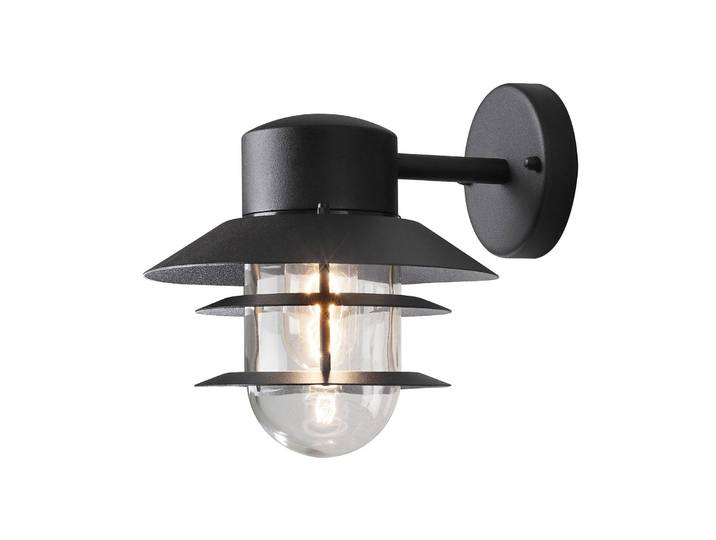 Konstsmide Außenwandleuchte Modena, dimmbar, schwarz, Aluminium