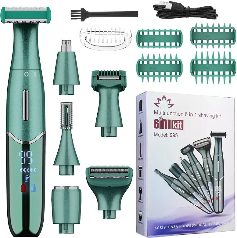 INF 5-in-1 Damen Haartrimmer: Präzise & Sanfte Pflege Grün