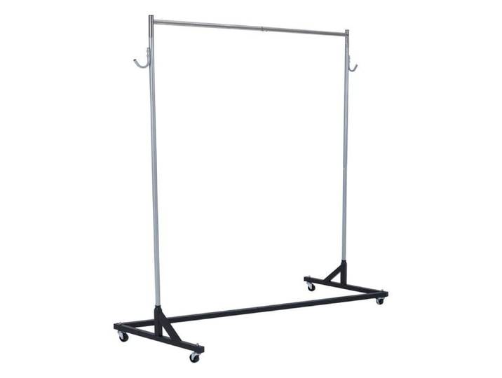 KOIOPLIE Portant à vêtements industriel robuste sur roulettes 360° 180*51*160CM capacité 136 kg base Z Noir