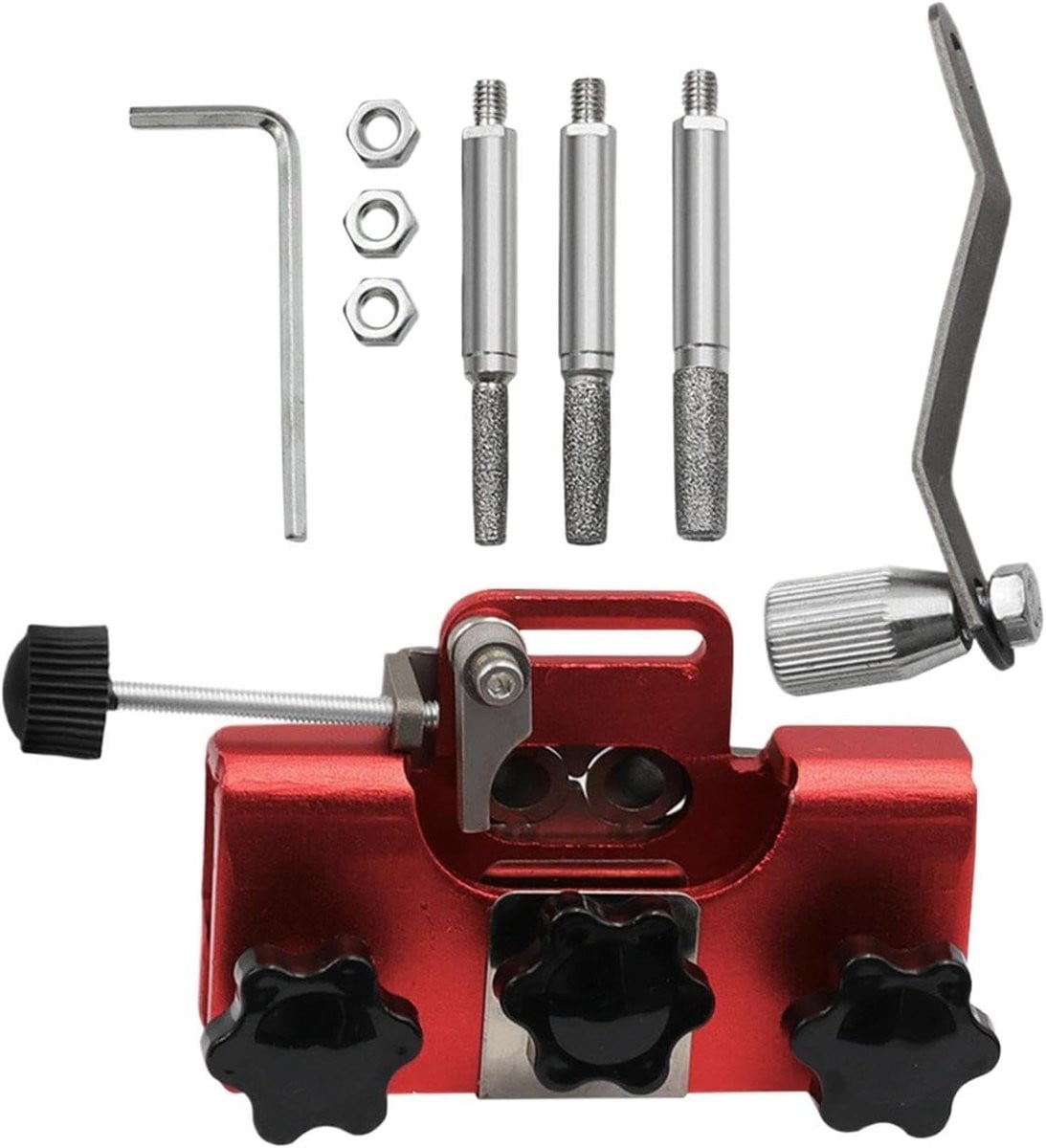 Aluminium Kettingslijper Slijpmal Set voor het onderhouden van kettingzagen - 86 x 39 cm