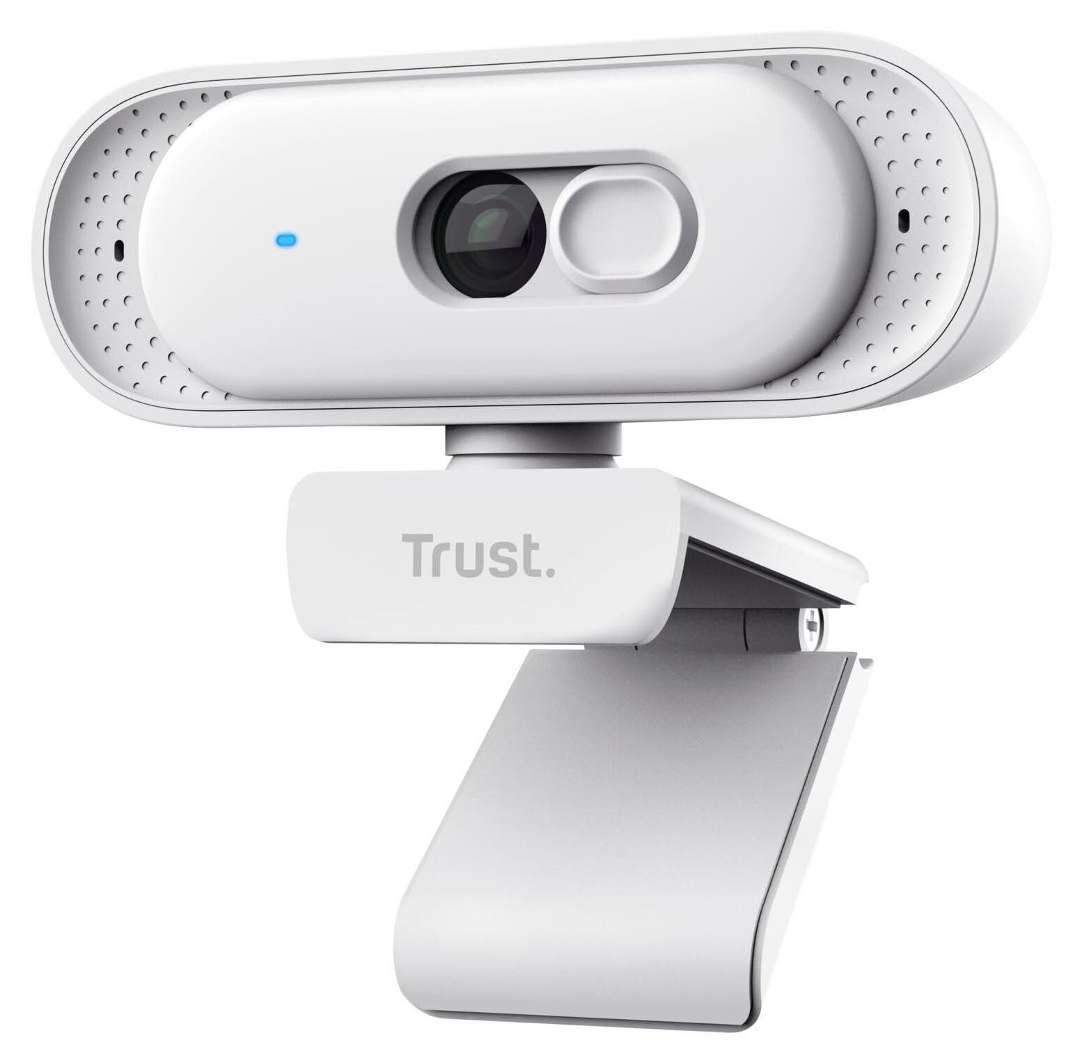 Trust Ovala 2K QHD webcam met microfoon en privacyfilter, wit