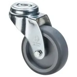 BS ROLLEN Lenkrolle 100mm Stahlblech verzinkt Gummirad