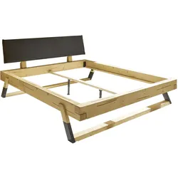 Schlafkontor, Bett, Lobia Bett Fichte Massiv/Kopfteil gepolstert 180x200 cm (180 x 200 cm)