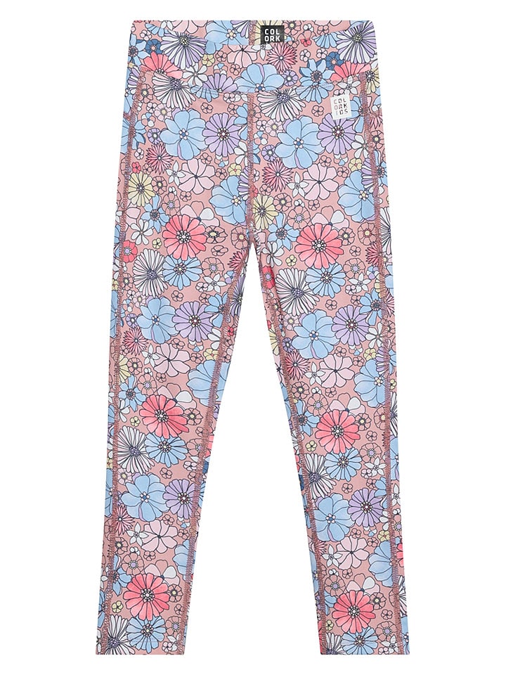 Color Kids Sport-Leggings in Rosa/ Bunt - 122