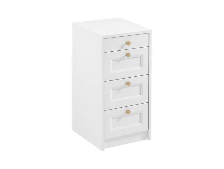 ROYAL24_MARKT Kommode Rosello Stilvolle Schmale Kommode mit 4 Schubladen (Kommode, Premium - Rosello), Modern – Fein – Exzellent