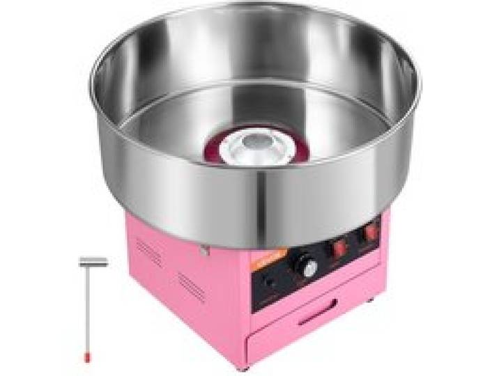 VEVOR Suikerspinmachine 1000W Elektrische Suikerspinmachine Roze voor Verjaardagsfeestjes en Familiebijeenkomsten, met Suikerschepje, Opberglade, Oververhittings- en Overbelastingsbeveiliging