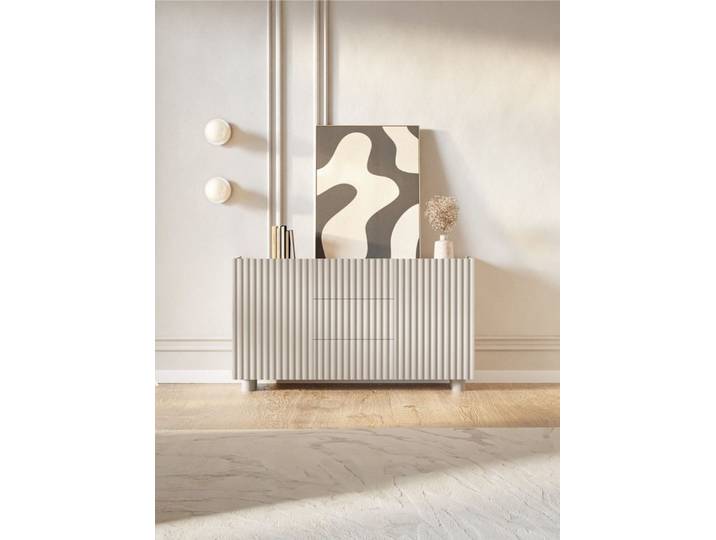 Selsey Sideboard FIORRA, Sideboard mit geriffelten Fronten, 2 oder 3 Türen