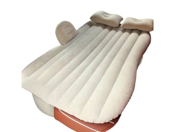 DHBVGAUE Auto Matratze Kofferraum Matratze Auto-Reisebett Camping aufblasbar Sofa Automotive Luftmatratzenkissen(Beige)