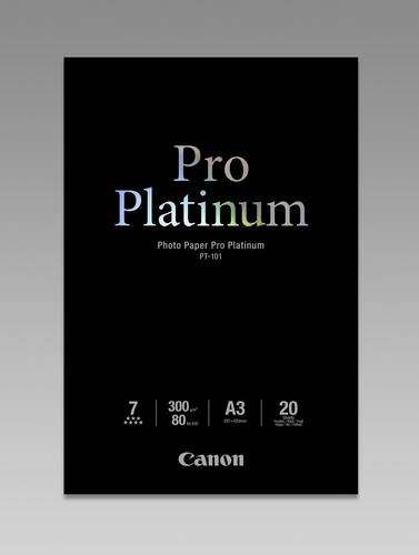 Canon Photo Paper Pro Platinum PT-101 2768B017 Fotopapier DIN A3 300 g/m² 20 Blatt Hochglänzend
