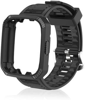 Everyday Crate Redmi Watch 3 Silicone Watch Band Carbon Fiber Texture Soft Replacement Strap black