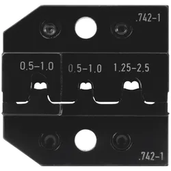 Rennsteig Crimpeinsatz für Flachstecker und linke Fahnenstecker 0,5 - 2,5 mm2 - 624 742-1 3 0