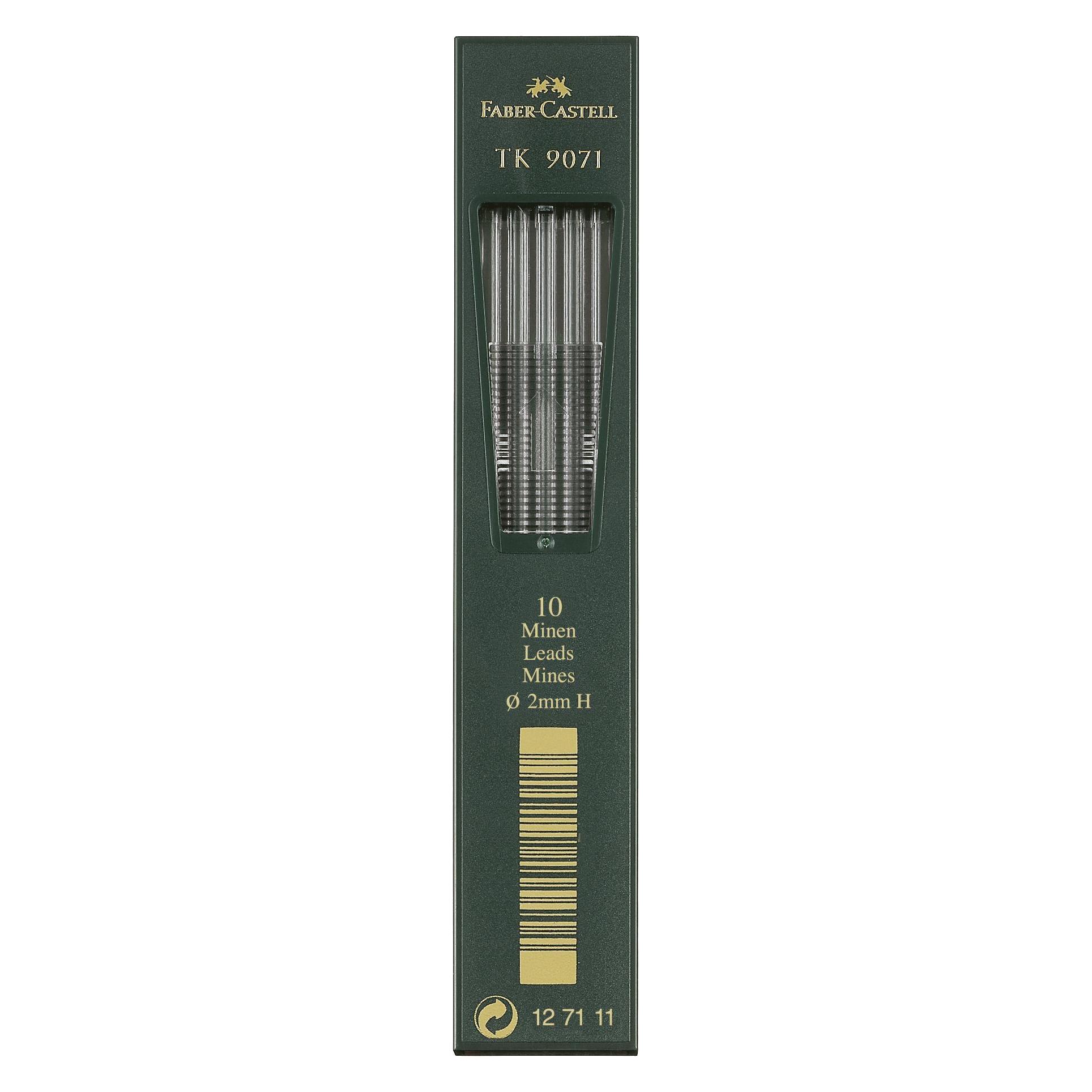Faber-Castell Minen TK-9071 2mm H (Schwarz, 2 mm, 10 Stk.) (127111)