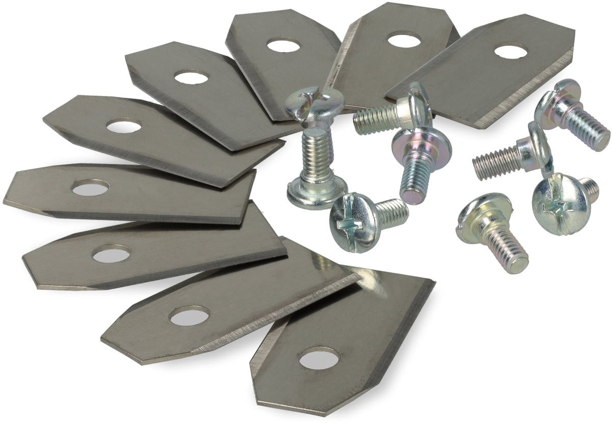 vhbw 9x vervangingsmessen voor Gardena smart SILENO life, free, max, city grasmaaiers, zilver staal