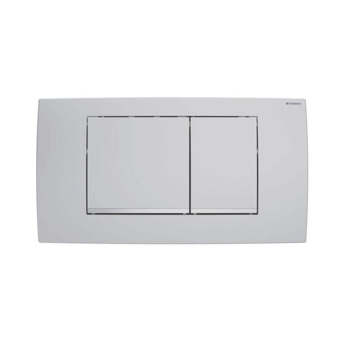 Geberit Twinline Betätigungsplatte 115899JQ1 mattchrom-lackiert, easy-to-clean-be, für 2-Mengen-Spülung