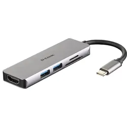 D-Link DUB-M530 USB-C 5-Port USB 3.0 Hub mit HDMI, SD & microSD Card Reader