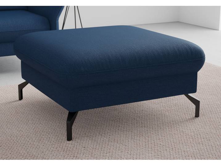 Sitzhocker, Blau, 89x89 cm, Soft Clean, Federkern, Modern, SIT & MORE