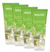 Weleda Crème de Douche Vivifiante au Citrus Fraîcheur et Bonne Humeur Lot de 4 x 200 ml - Lot 4 x 200 ml