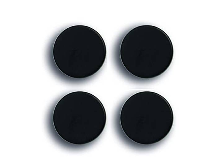 Zeller 11236 Lot de 4 aimants Extra puissants Noir Ø 2\,3 x 0\,9 cm